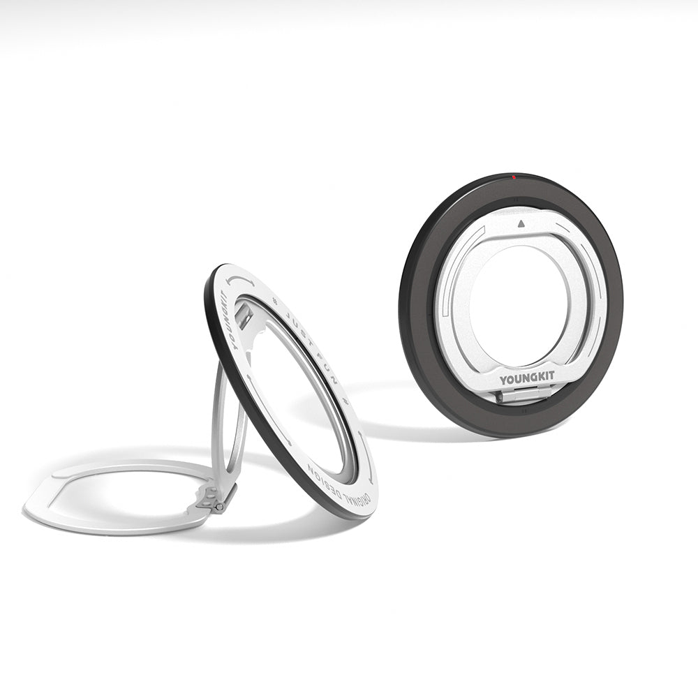 __vg|Siyah|1|6942288471452-02|Youngkit Magnetik 360 Derece Dönebilen Dual Fold Rotating Serisi Parmak Ring Stand