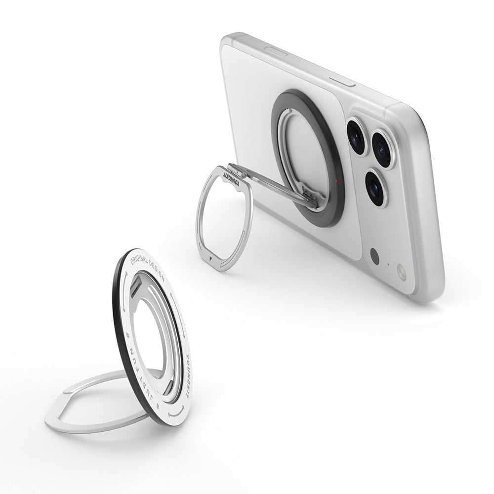 __vg|Siyah|3|6942288471452-04|Youngkit Magnetik 360 Derece Dönebilen Dual Fold Rotating Serisi Parmak Ring Stand