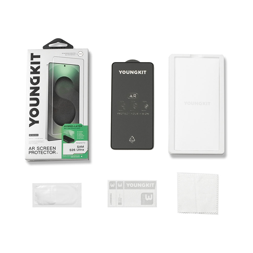 __vg|Şeffaf|6|6942288471469-07|Galaxy S26 Ultra Youngkit 2.5D Anti Reflective Parmak İzi Bırakmayan Temperli Cam Ekran Koruyucu