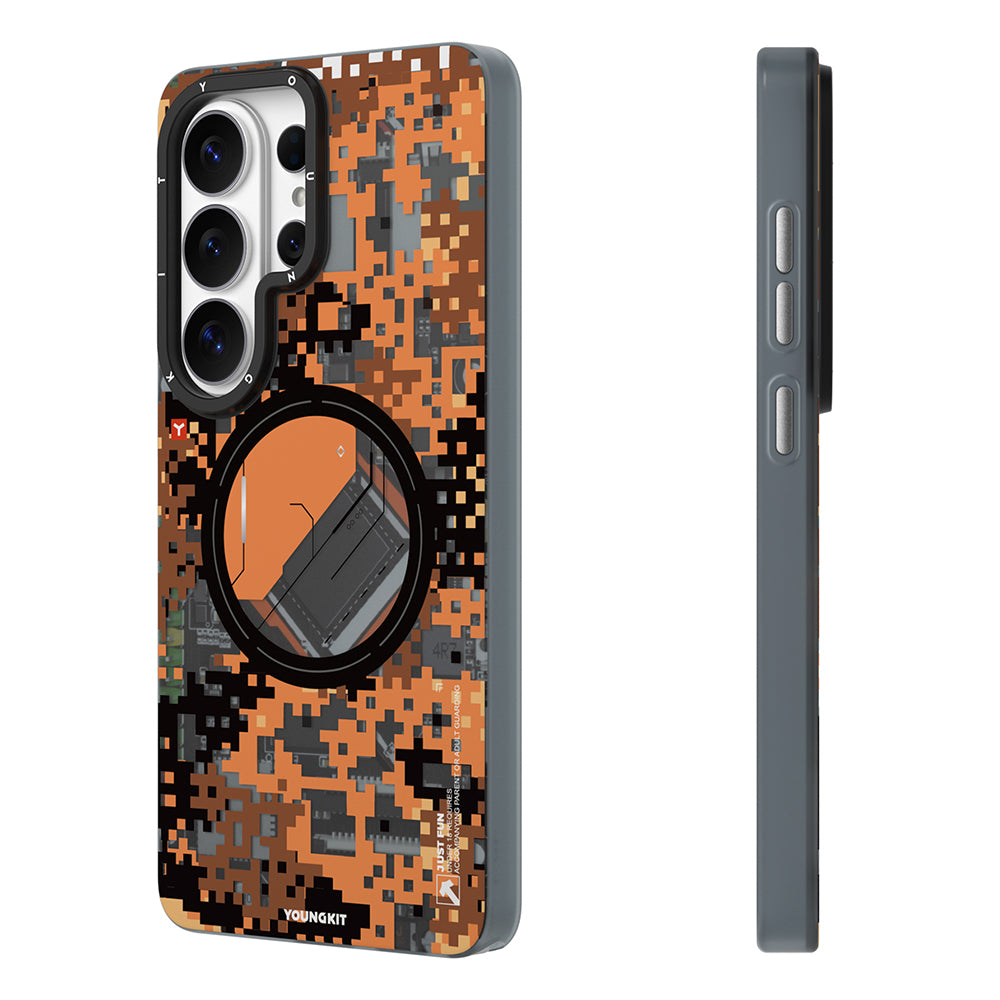 __vg|Turuncu|2|6942288476198-03|Galaxy S26 Ultra Kılıf MagSafe Şarj Özellikli Youngkit Camouflage Sykell Serisi Kapak