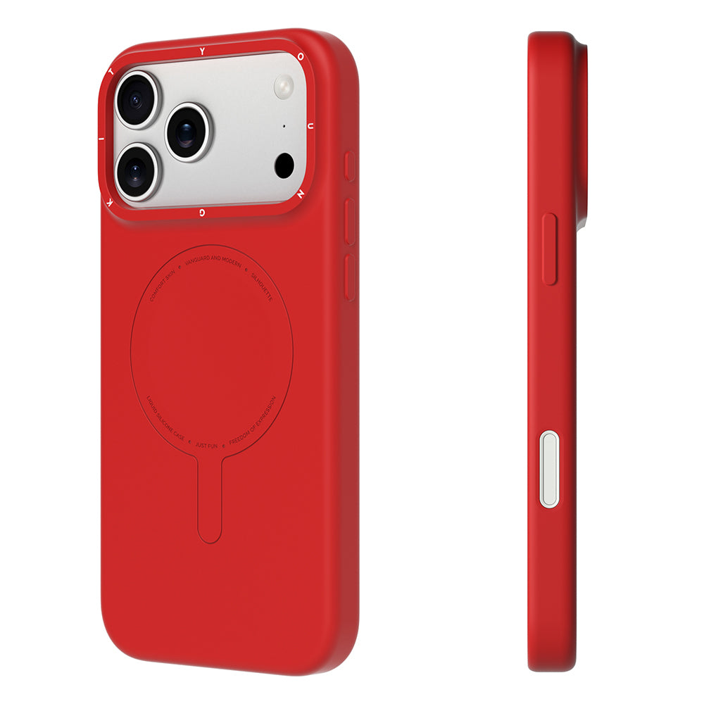 __vg|Kırmızı|1|6942288481536-02|Apple iPhone 17 Pro Max Kılıf MagSafe Şarj Özellikli Youngkit Morandi Serisi Kapak