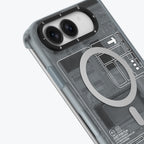 Apple iPhone Duo Kılıf MagSafe Şarj Özellikli Kamera Denetim Butonlu Youngkit Technology Serisi Kapak - Gri