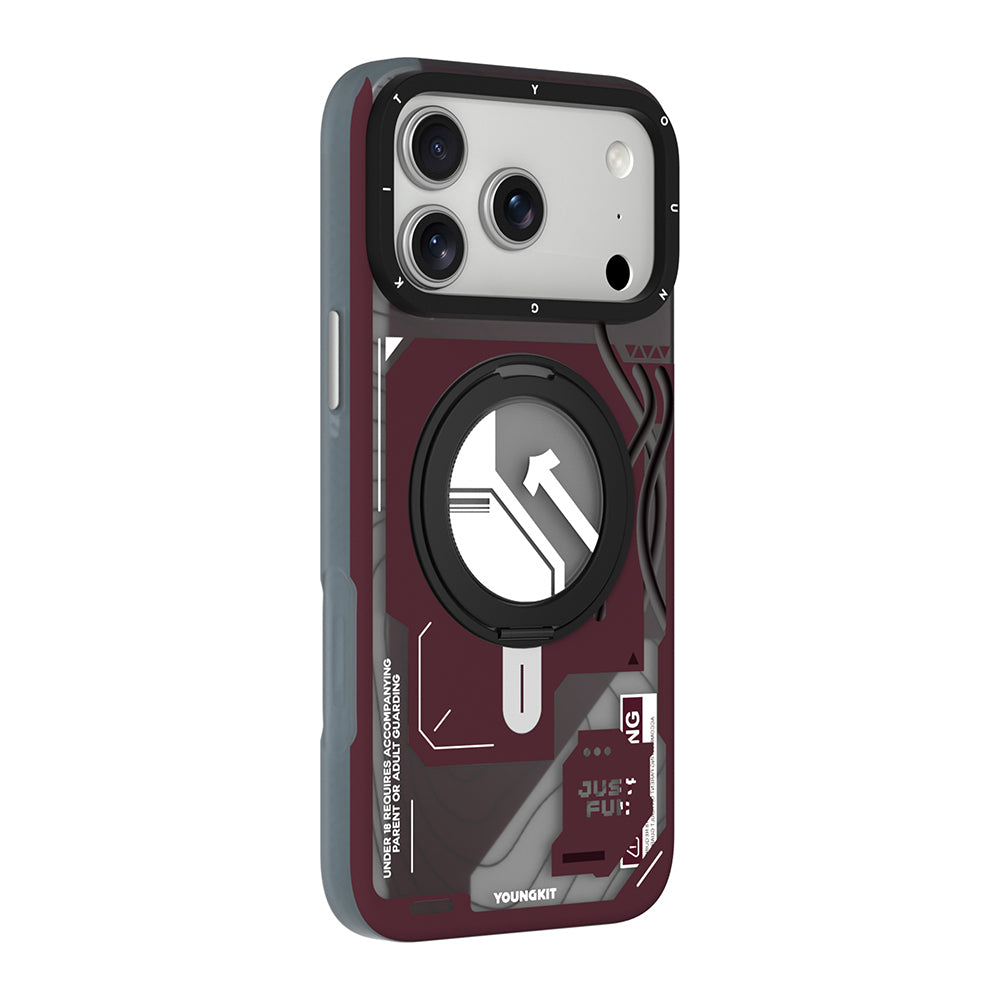 __vg|Bordo|1|6942288488436-02|Apple iPhone 17 Pro Kılıf MagSafe Şarj Özellikli Youngkit Starship Serisi Kapak