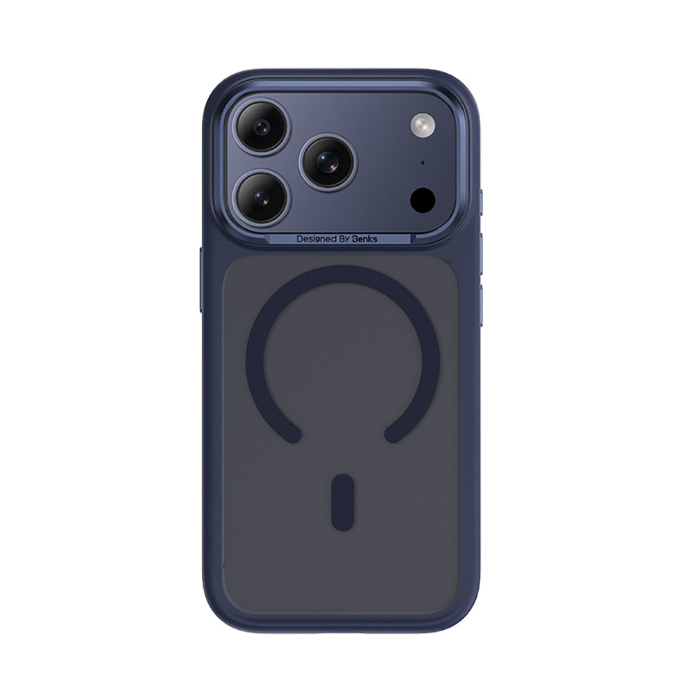 __vg|Mavi|0|6948005919245-01|Apple iPhone 17 Pro Max Kılıf MagSafe Şarj Özellikli Benks Mist C-Magnet Kapak