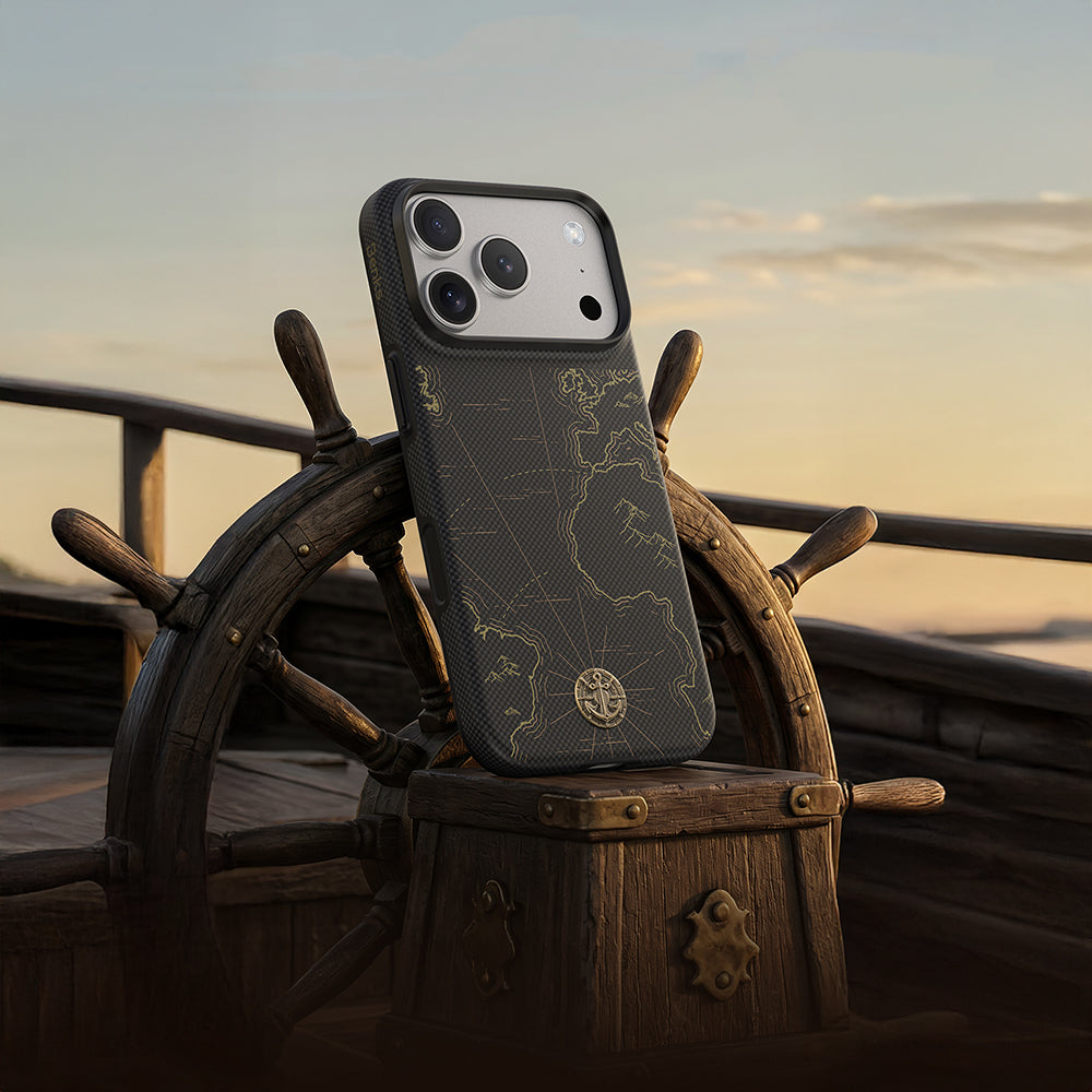 __vg|Siyah|10|6948005928834-11|Apple iPhone 17 Pro Max Kılıf MagSafe Şarj Özellikli Karbon Fiber Tasarımlı Benks ArmorEdge Air Navigator Kevlar Kapak