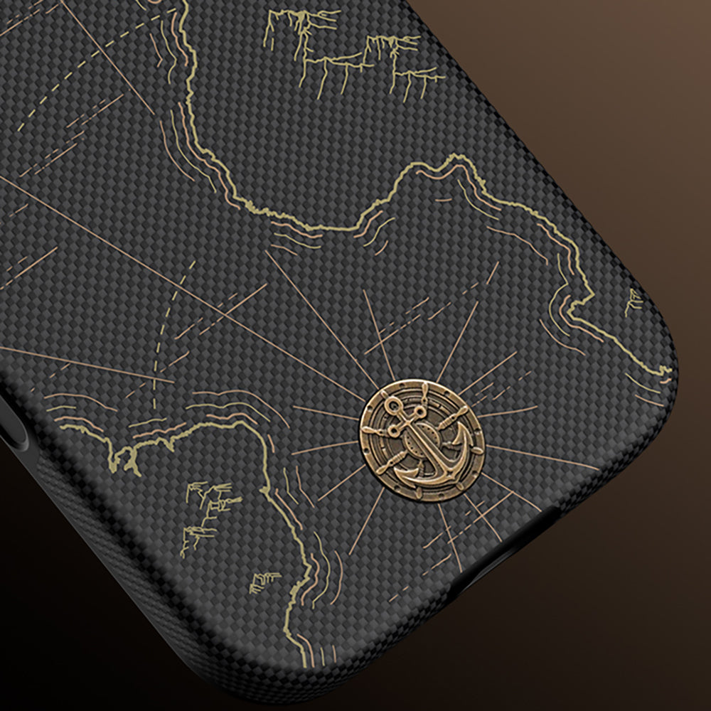 __vg|Siyah|12|6948005928834-13|Apple iPhone 17 Pro Max Kılıf MagSafe Şarj Özellikli Karbon Fiber Tasarımlı Benks ArmorEdge Air Navigator Kevlar Kapak