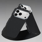 Apple iPhone 18 Pro Max Kılıf Karbon Fiber MagSafe Şarj Özellikli Benks Armor Air Yükseltimiş Kamera Çerçevesi C1 600D Kevlar Kapak - Siyah