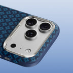 Apple iPhone 18 Pro Kılıf MagSafe Şarj Özellikli Yükseltilmiş Kamera Çerçeveli Benks ArmorGrid ArmorEdge X9 Serisi Kevlar Karbon Kapak - Lacivert