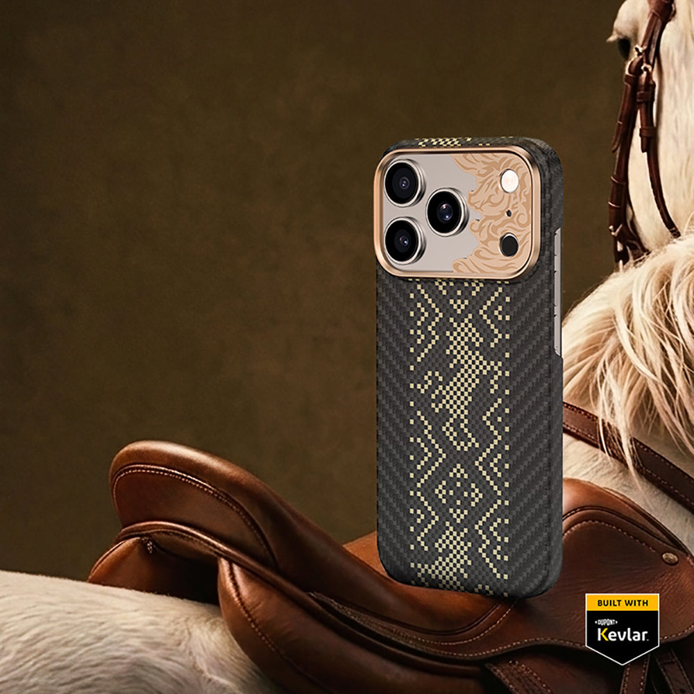 __vg|Siyah|3|6948005960216-04|Apple iPhone 17 Pro Max Kılıf MagSafe Şarj Özellikli Karbon Fiber Tasarımlı Benks Knight ArmorAir Kevlar Kapak
