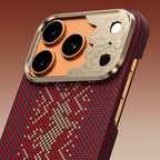 __vg|Kırmızı|10|6948005970420-11|Apple iPhone 17 Pro Max Kılıf MagSafe Şarj Özellikli Karbon Fiber Tasarımlı Benks Knight ArmorAir Kevlar Kapak