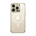 __vg|Gold|0|6948005984823-01|Apple iPhone 14 Pro Max Kılıf MagSafe Şarj Özellikli Cam Yüzey Ekran Koruyuculu Benks Electroplated Kapak