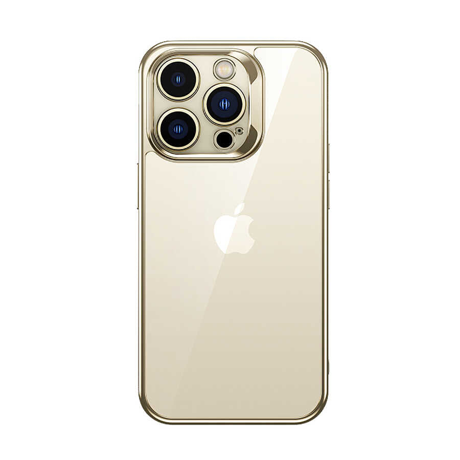 __vg|Gold|0|6948005985080-01|Apple iPhone 14 Pro Max Kılıf Benks Electroplating TPU Kapak Ekran Koruyucu Hediyeli