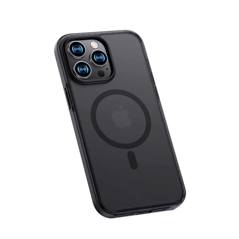 __vg|Siyah|0|6948005988562-01|Apple iPhone 14 Pro Max Kılıf Kenarları Silikon Airbagli Mat Arka Yüzey Benks Icesand Kapak