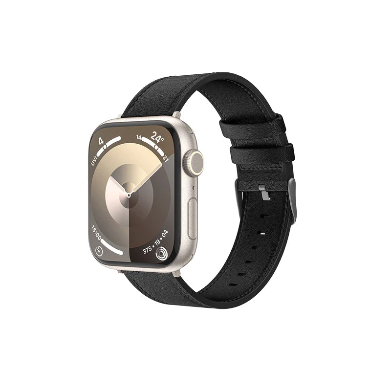 __vg|Siyah|0|6948005999124-01|Apple Watch 10 46mm Benks Vintage Genuine Leather Serisi Deri Kordon Strap Kayış