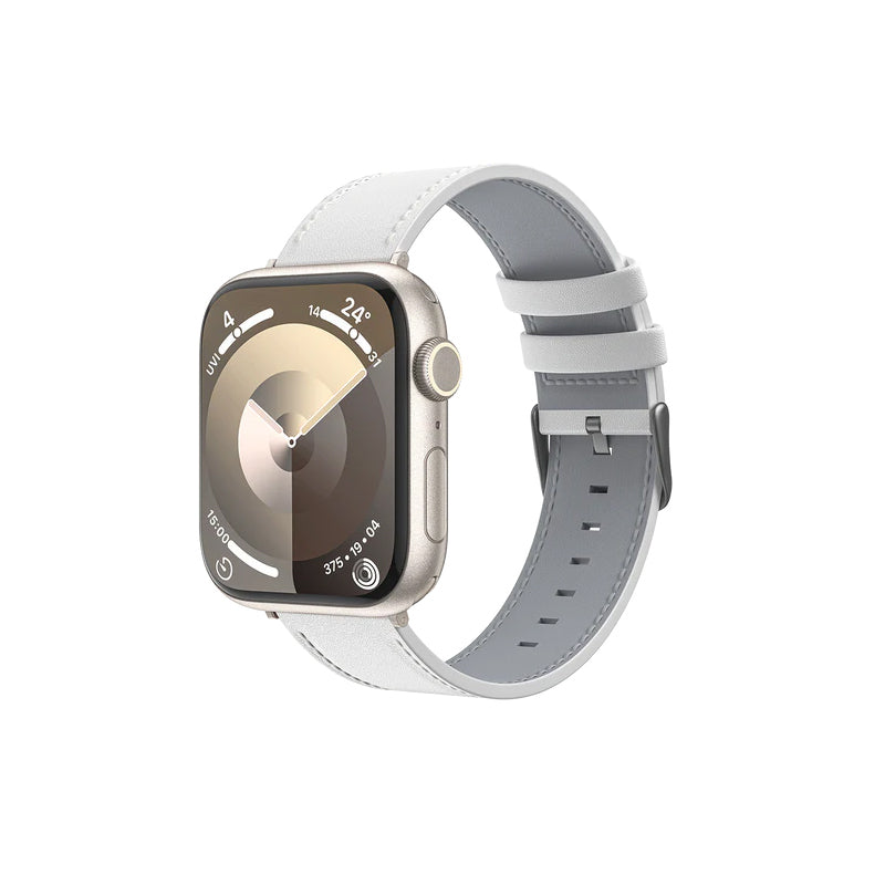 __vg|Beyaz|0|6948005999148-01|Apple Watch 42mm Benks Vintage Genuine Leather Serisi Deri Kordon Strap Kayış