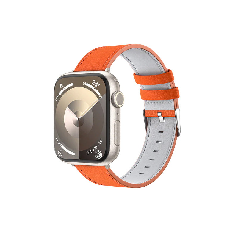 __vg|Turuncu|0|6948005999162-01|Apple Watch 42mm Benks Vintage Genuine Leather Serisi Deri Kordon Strap Kayış