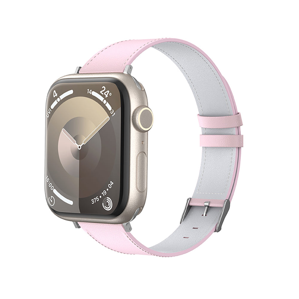 __vg|Pembe|0|6948005999193-01|Apple Watch 7 41mm Benks Vintage Genuine Leather Serisi Deri Kordon Strap Kayış