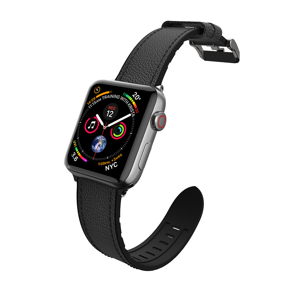 __vg|Siyah|0|6950941483193-01|Apple Watch 38mm Raptic Hybrid Leather Serisi Deri Kordon