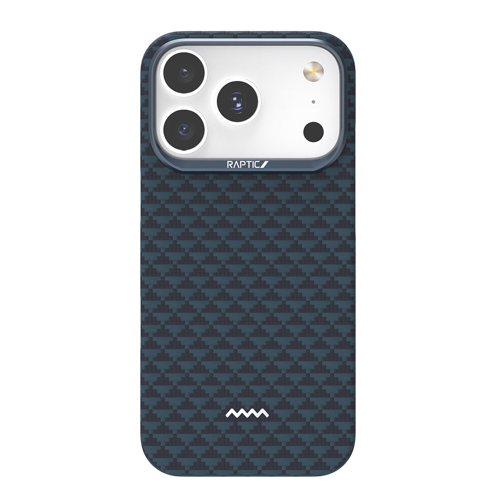 __vg|Lacivert|0|6950941499514-01|Apple iPhone 17 Pro Max Kılıf MagSafe Şarj Özellikli Raptic Aramid Skin Origin Serisi Karbon Kapak