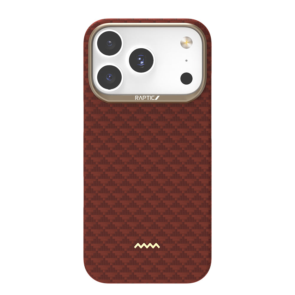 __vg|Kırmızı|0|6950941499798-01|Apple iPhone 17 Pro Max Kılıf MagSafe Şarj Özellikli Raptic Aramid Skin Origin Serisi Karbon Kapak