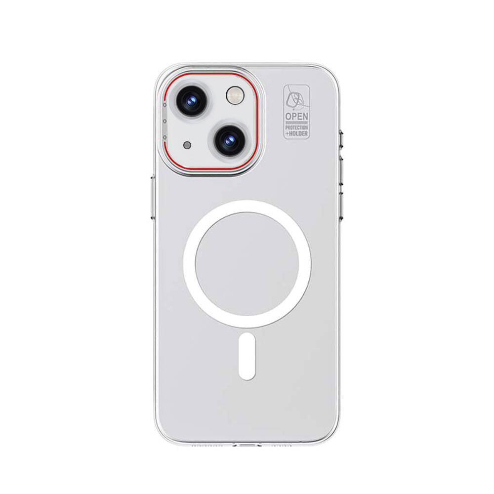 __vg|Beyaz|0|6955482524145-01|Apple iPhone 15 Kılıf M-safe Şarj Özellikli Standlı Metal Kamera Çerçeveli Mat Recci Glaze Serisi Kapak