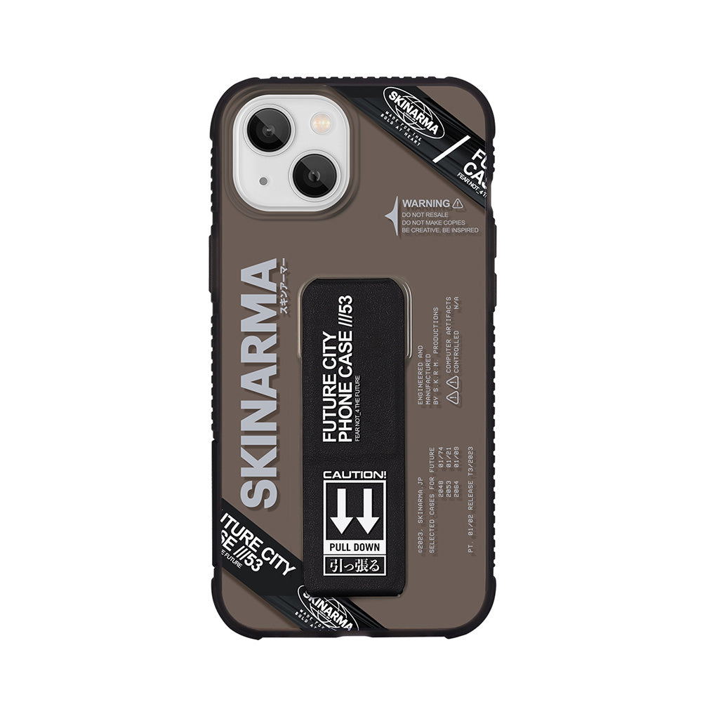 __vg|Siyah|0|6972926575938-01|Apple iPhone 14 Kılıf SkinArma Şeffaf Desenli Airbag Tasarımlı Standlı Shimma Kapak