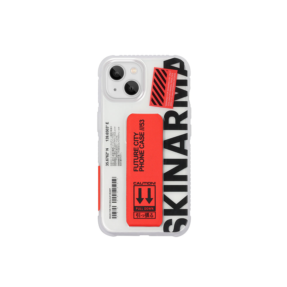 __vg|Kırmızı|0|6972926576553-01|Apple iPhone 13 Kılıf Skinarma Şeffaf Desenli Airbag Tasarımlı Standlı Kogeta Kapak