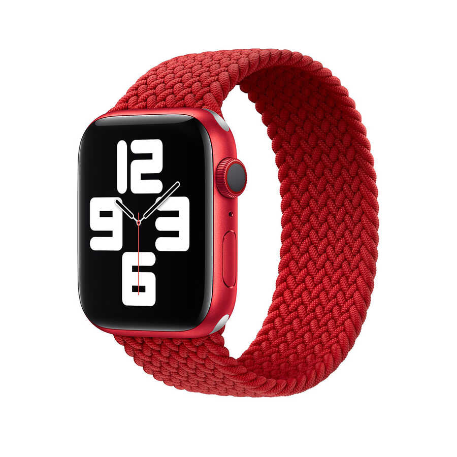 __vg|Kırmızı|0|6973218936932-01|Apple Watch 42mm Wiwu Braided Solo Loop Medium Kordon