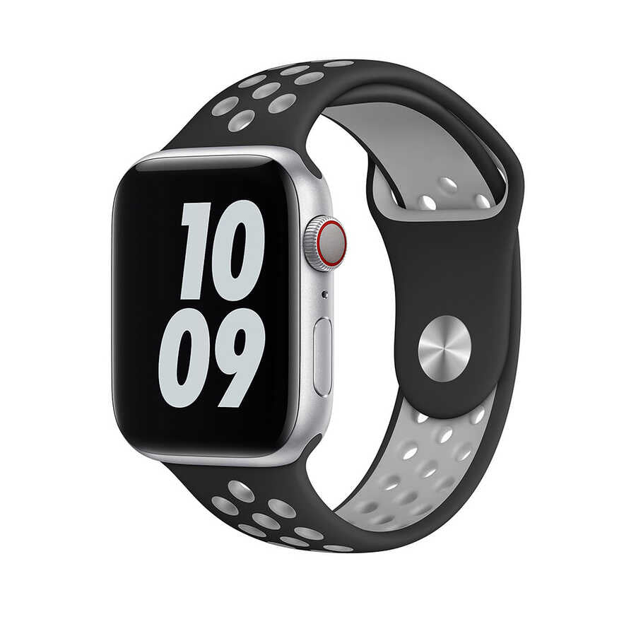 __vg|Siyah-Gri|0|6973218937298-01|Apple Watch 40mm Wiwu Dual Color Sport Band Silikon Kordon