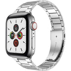 __vg|Gümüş|0|6973218937717-01|Apple Watch 42mm Wiwu Ultra Thin Steel Belt Three Beads Metal Kordon