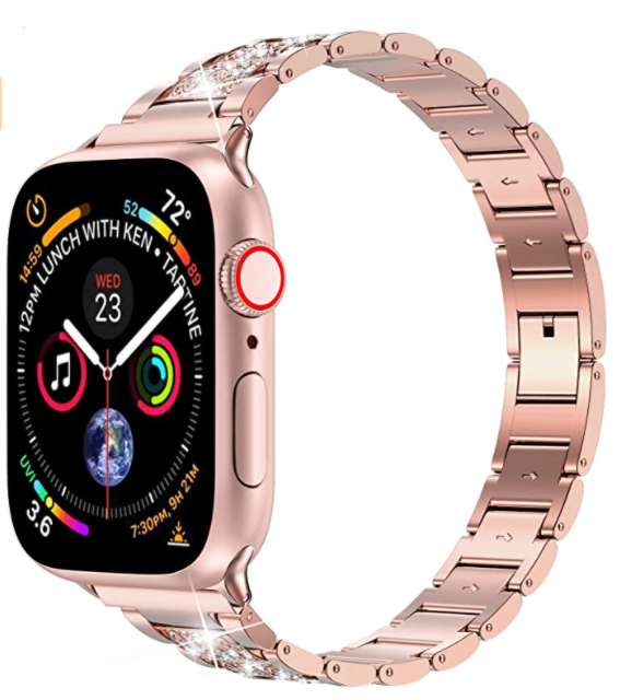 __vg|Rose Gold|0|6973218937724-01|Apple Watch 38mm Wiwu Three Beads Set Auger Metal Kordon