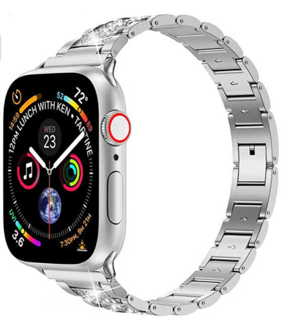 __vg|Gümüş|0|6973218937762-01|Apple Watch 38mm Wiwu Three Beads Set Auger Metal Kordon