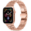 __vg|Gold|0|6973218937977-01|Apple Watch 44mm Wiwu Seven Beads Steel Belt Metal Kordon