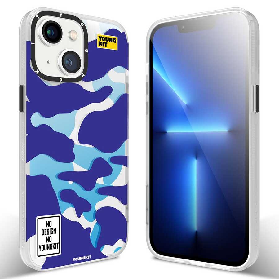 __vg|Mavi|0|6974750880813-01|Apple iPhone 13 Kılıf YoungKit Kamuflaj Serisi Kapak