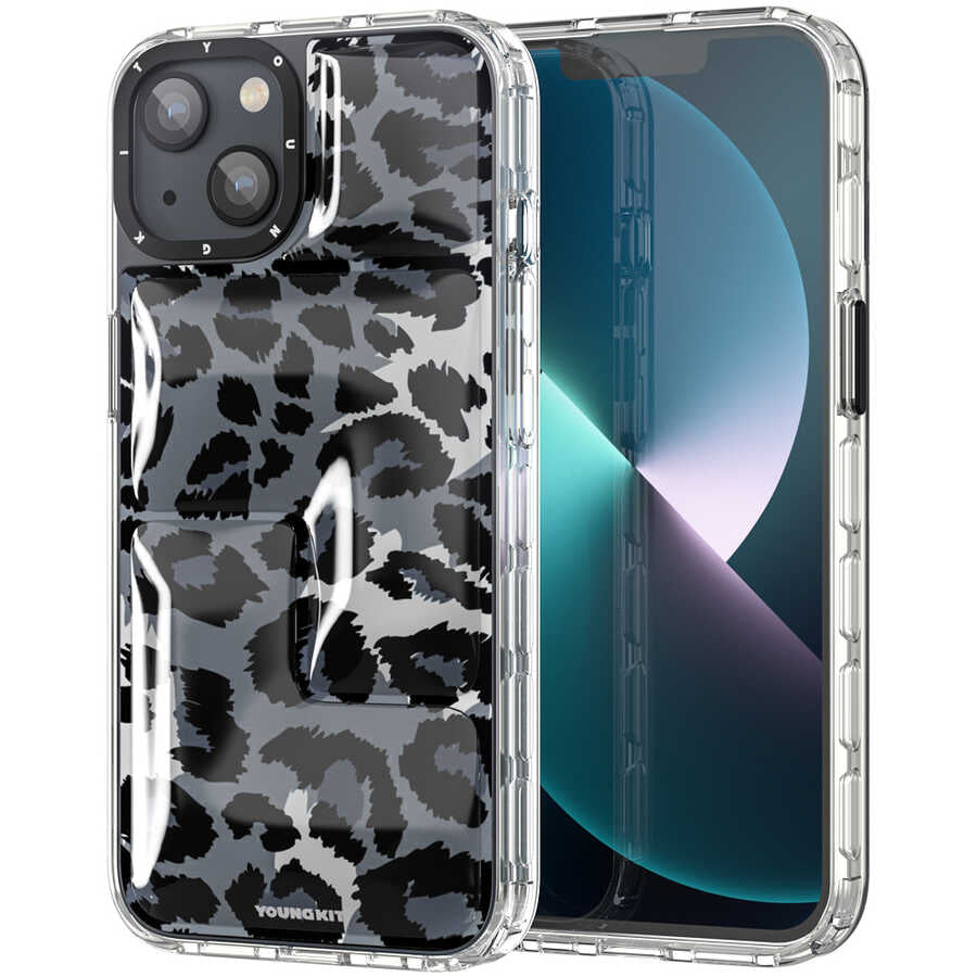 __vg|Siyah|0|6974750883036-01|Apple iPhone 13 Kılıf YoungKit Leopard Article Serisi Kapak