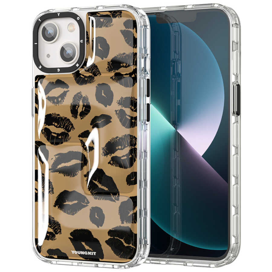 __vg|Kahverengi|0|6974750883067-01|Apple iPhone 13 Kılıf YoungKit Leopard Article Serisi Kapak