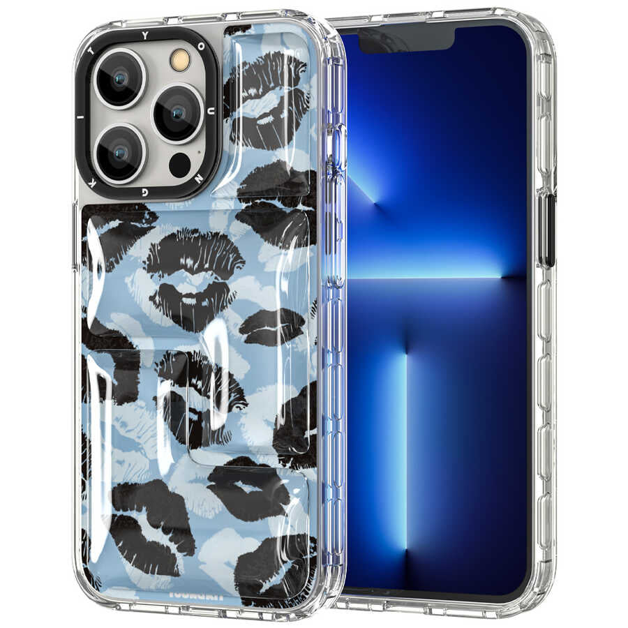 __vg|Mavi|0|6974750883135-01|Apple iPhone 13 Pro Kılıf YoungKit Leopard Article Serisi Kapak