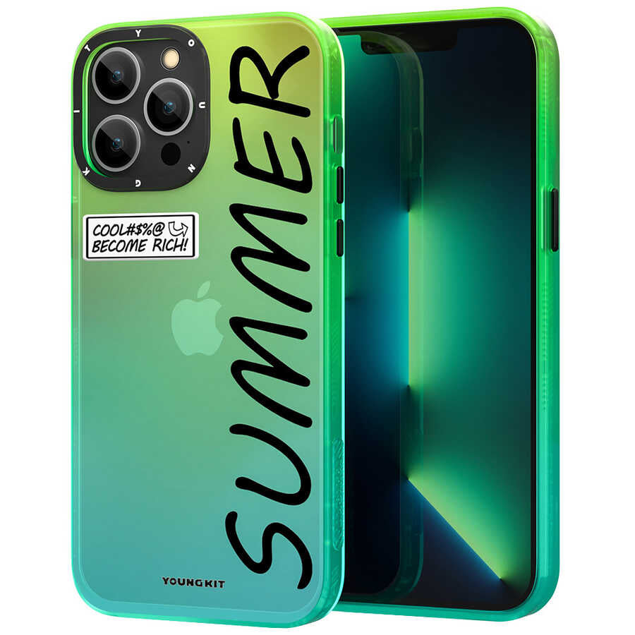 __vg|Yeşil|0|6974750883821-01|Apple iPhone 13 Pro Max Kılıf YoungKit Summer Serisi Kapak