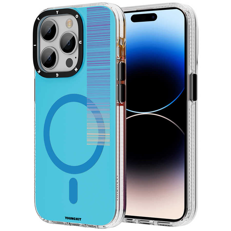 __vg|Mavi|0|6974750884361-01|Apple iPhone 14 Pro Max Kılıf MagSafe Şarj Özellikli Youngkit Pure Serisi Kapak