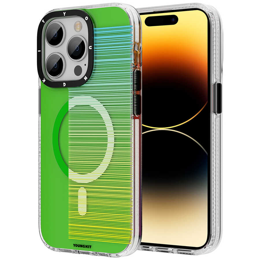 __vg|Yeşil|0|6974750884392-01|Apple iPhone 14 Pro Max Kılıf MagSafe Şarj Özellikli Youngkit Pure Serisi Kapak