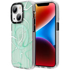__vg|Yeşil|0|6974750884569-01|Apple iPhone 14 Plus Kılıf MagSafe Şarj Özellikli Youngkit Water-Ink Serisi Kapak