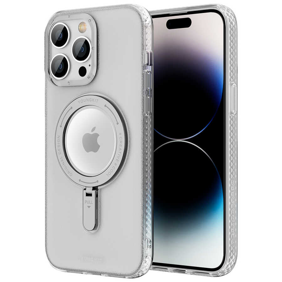 __vg|Beyaz|0|6974750885467-01|Apple iPhone 14 Pro Max Kılıf MagSafe Şarj Özellikli Youngkit Rock Serisi Kapak