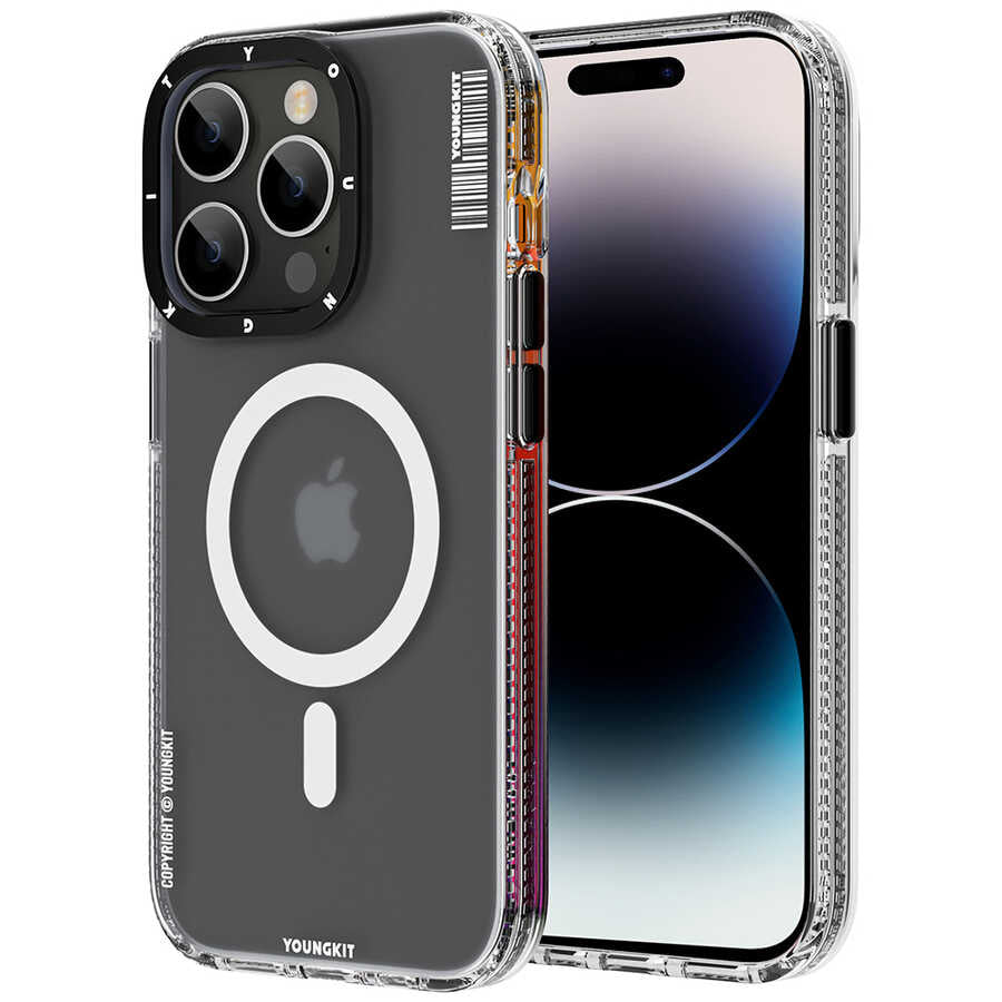 __vg|Siyah|0|6974750886891-01|Apple iPhone 14 Pro Kılıf MagSafe Şarj Özellikli Youngkit Jane Sand Serisi Kapak
