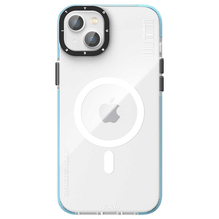 __vg|Mavi|0|6974750887249-01|Apple iPhone 14 Kılıf MagSafe Şarj Özellikli YoungKit Exquisite Serisi Kapak