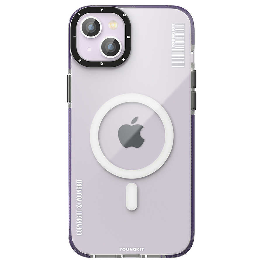 __vg|Mor|0|6974750887256-01|Apple iPhone 14 Kılıf MagSafe Şarj Özellikli YoungKit Exquisite Serisi Kapak