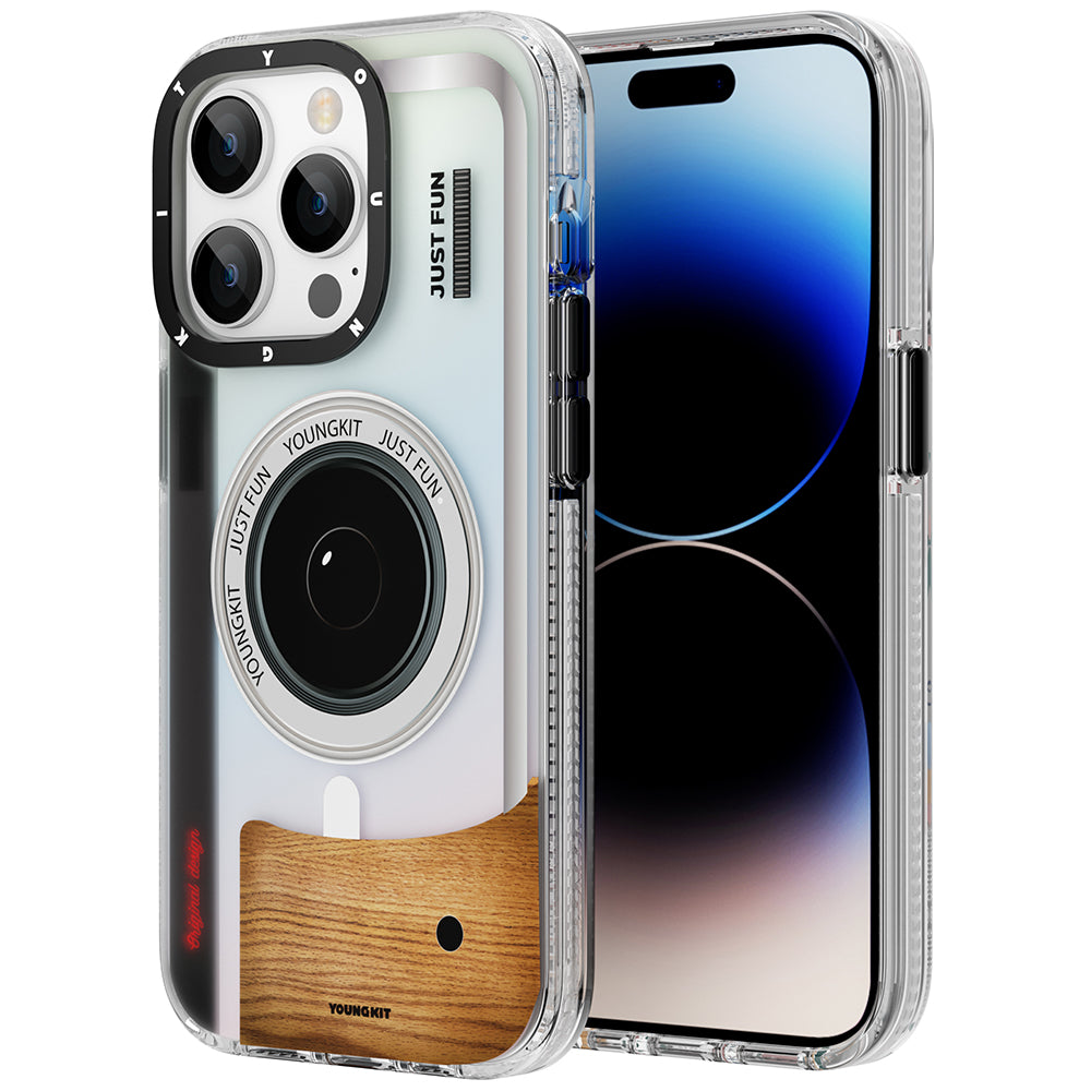 __vg|Beyaz|0|6974750888703-01|Apple iPhone 14 Pro Max Kılıf MagSafe Şarj Özellikli Lens Figürlü YoungKit Art Film Serisi Kapak