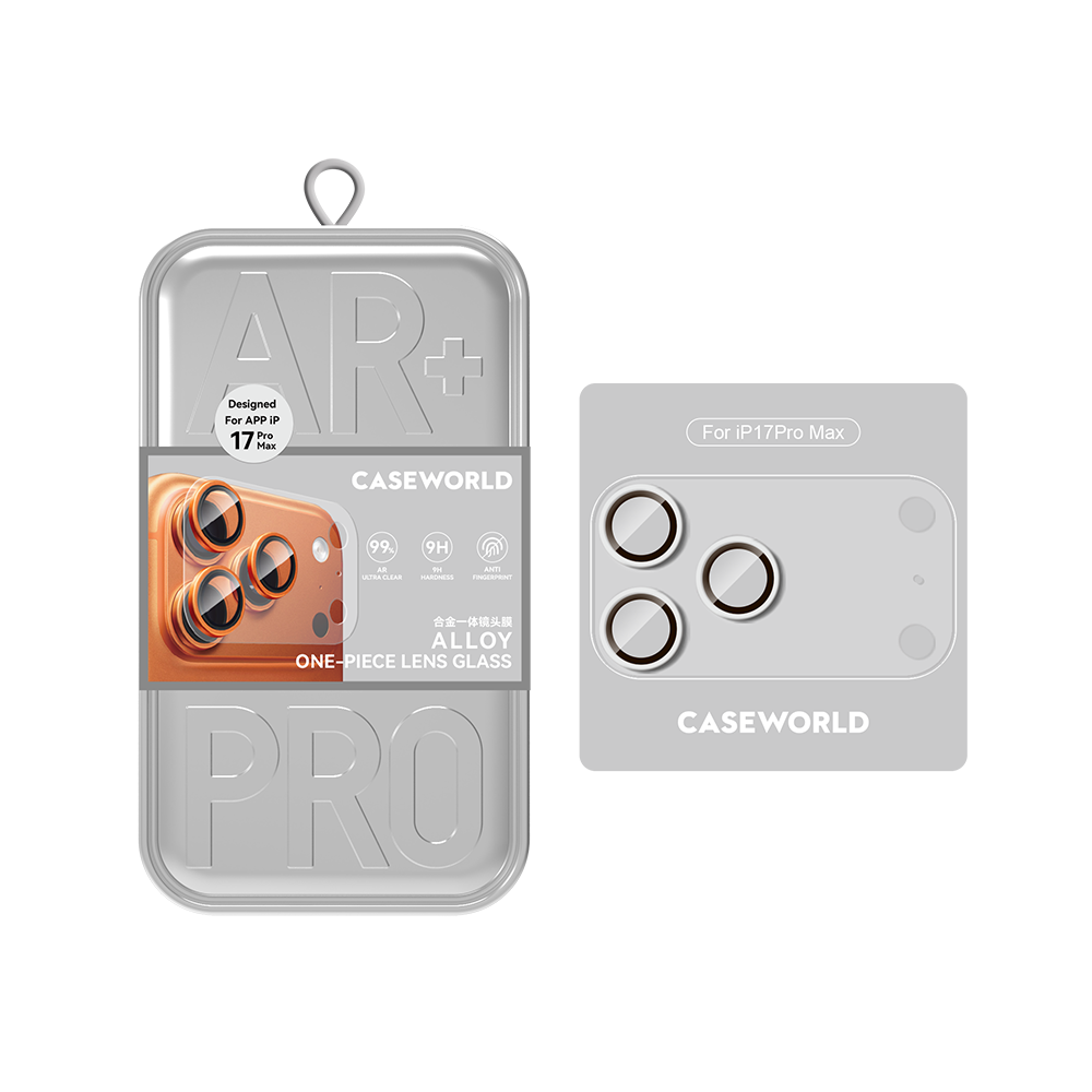 __vg|Gümüş|0|6975601647913-01|Apple iPhone 17 Pro Max CaseWorld Alloy One-Piece Serisi Anti Reflective Kamera Lens Koruyucu
