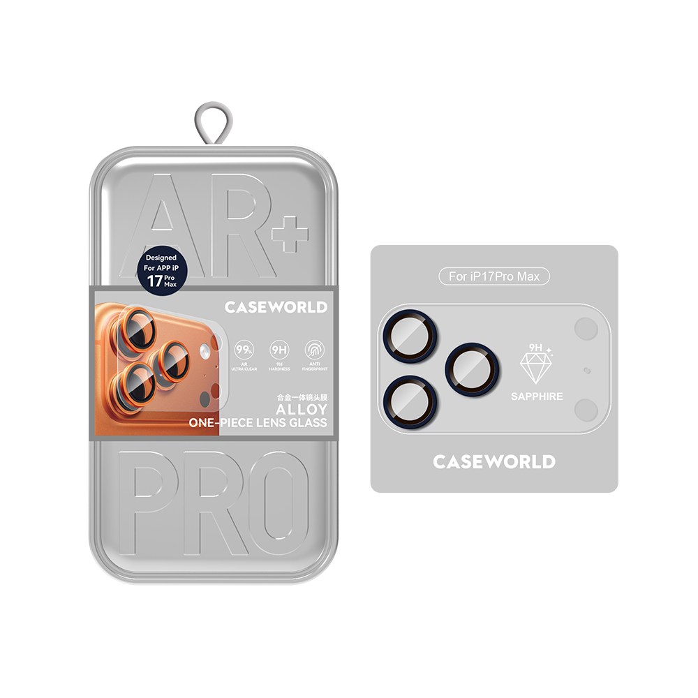 __vg|Mavi|0|6975601647982-01|Apple iPhone 17 Pro Max CaseWorld Alloy Sapphire Safir One-Piece Anti Reflective Safir Kamera Lens Koruyucu