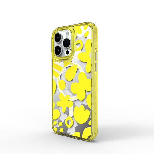 Apple iPhone 15 Pro Kılıf M-safe Şarj Özellikli Boya Desenli Wiwu Fluorescent G Serisi Kılıf