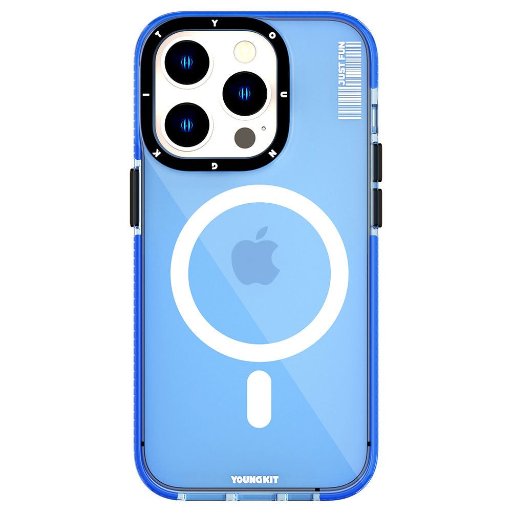 __vg|Mavi|0|6976245240706-01|Apple iPhone 14 Pro Max Kılıf MagSafe Şarj Özellikli YoungKit Crystal Color Serisi Kapak